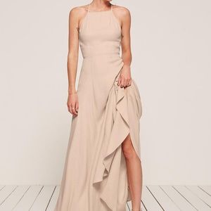 NWT Reformation Myrtle Dress Sz 4 in Champagne